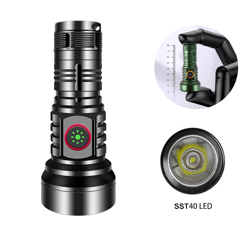 Edc Day Carry - ไฟฉาย LED แบบ SST40ชาร์จไฟได้ชนิด C USB
