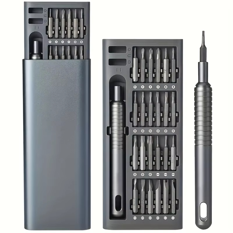 Micro Screwdriver Kit - ชุดไขควงขนาดเล็ก 25 in 1 พร้อมไขควงหัวแบนและไขควงรูปกากบาท ชุดซ่อมขนาดเล็กสำหรับโทรศัพท์มือถือ/พีซี/กล้อง