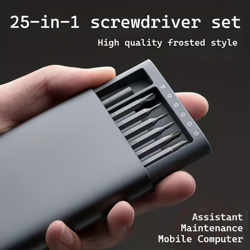 Micro Screwdriver Kit - ชุดไขควงแม่เหล็กความแม่นยำสูง 25-in-1 – หัวแบนและหัวแฉก ซ่อมโทรศัพท์ คอมพิวเตอร์