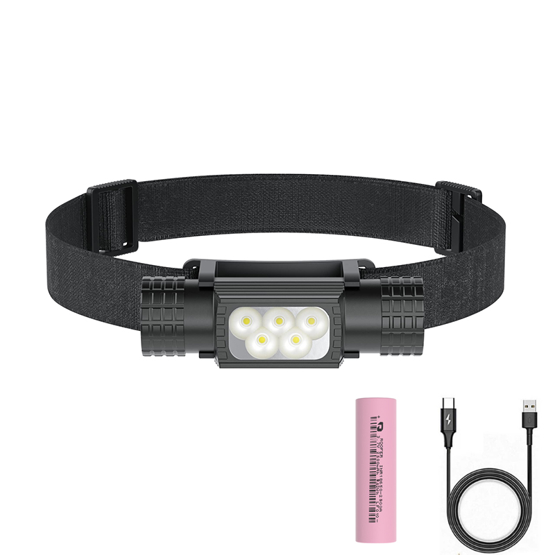 Edc Day Carry - แบบพกพา USB C LED ไฟหน้าไฟฉาย 18650