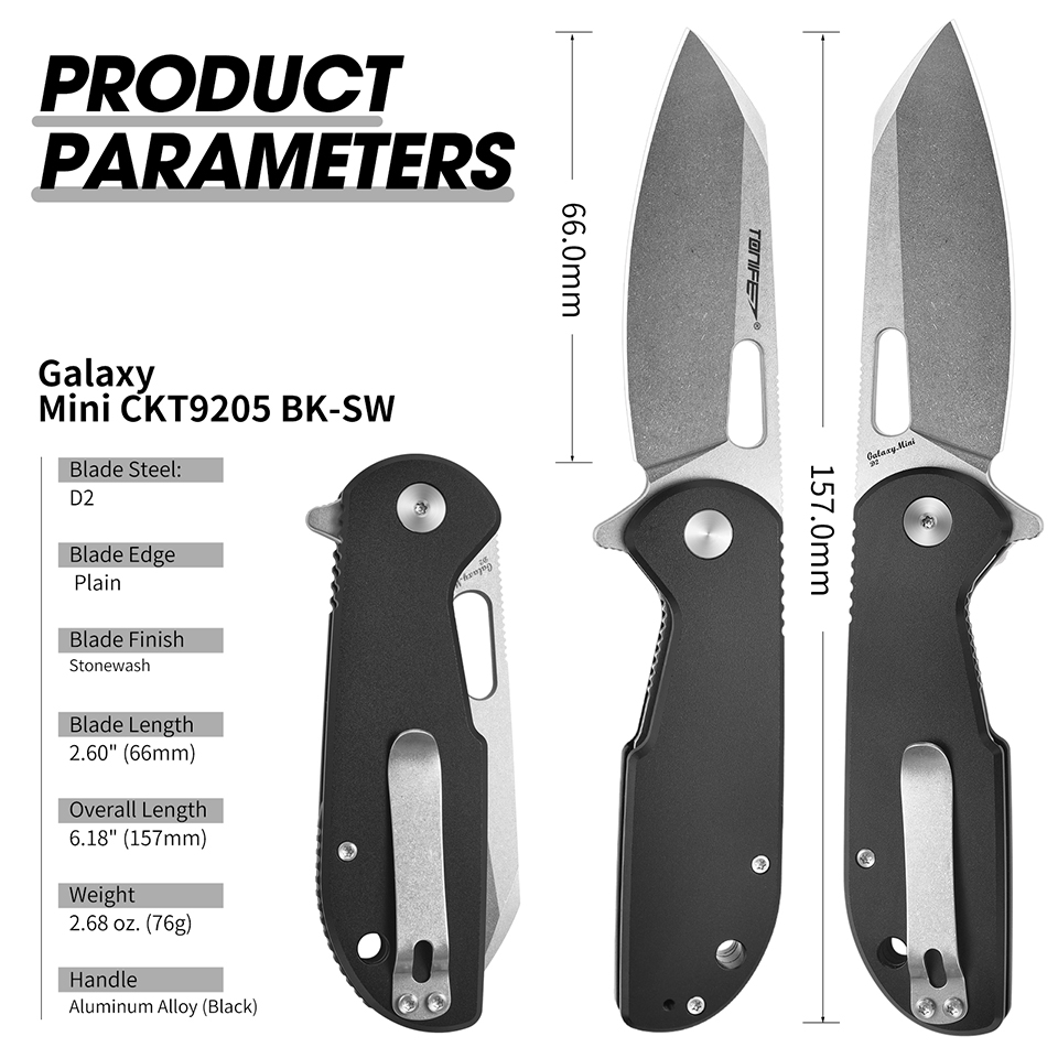 Edc Carry Pocket Knife - มีดพับ TONIFE Galaxy Mini CKT9205 พร้อมใบมีดเหล็ก