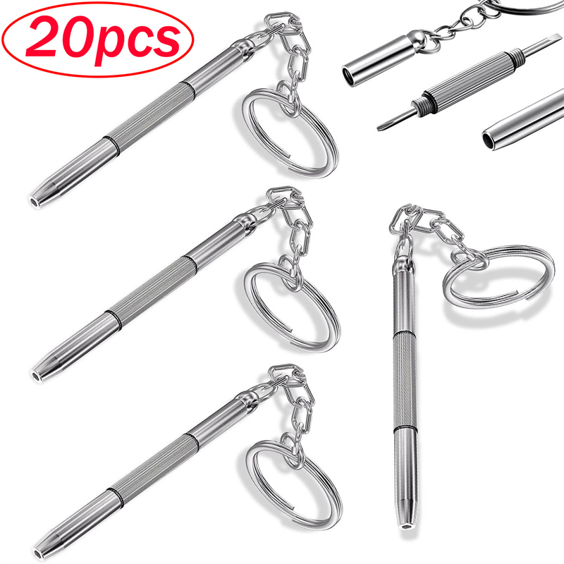 Micro Screwdriver Kit - มินิมือแว่นตาไขควง 3-in-1 ชุดซ่อมแว่นตามัลติฟังก์ชั่แว่นกันแดดนาฬิกาแว่นตาไขควงชุดพร้อมพวงกุญแจ