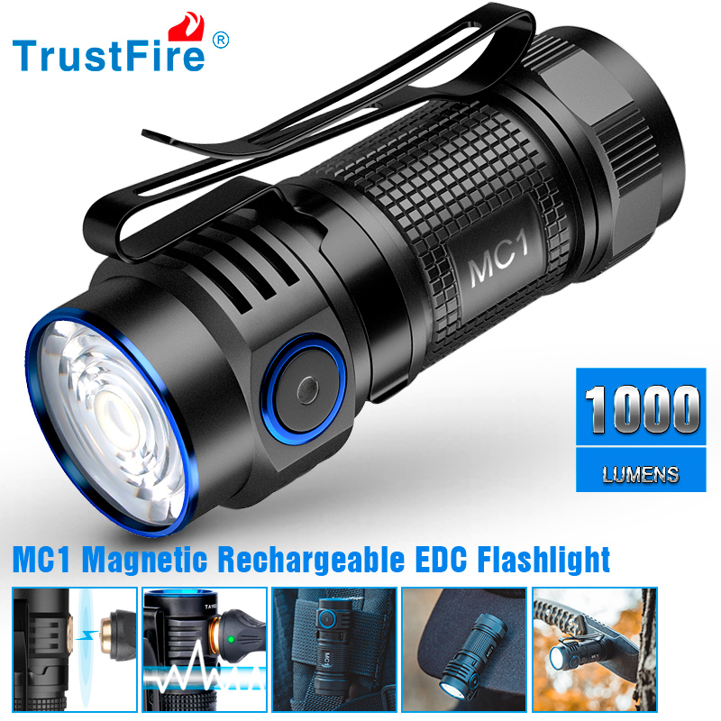 Edc Everyday Carry - Trustfire MC1 USB ชาร์จไฟฉาย 1000Lumen EDC