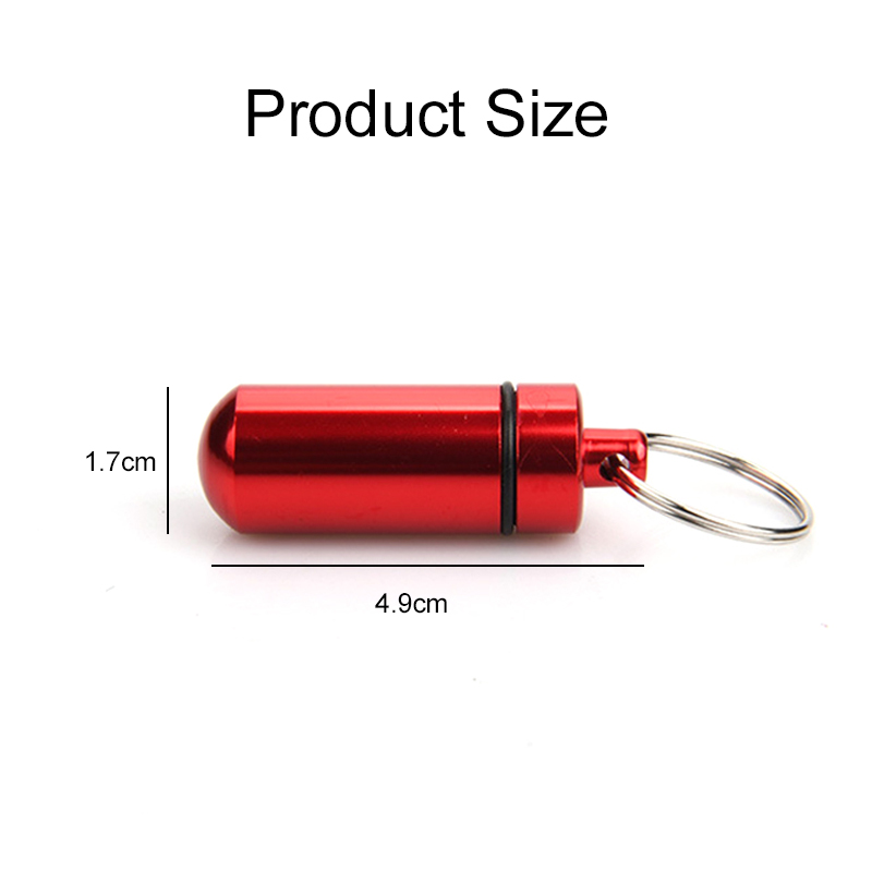 1/5 ชิ้น พวงกุญแจกล่องยาอะลูมิ - Edc Pill Carry บทวิจารณ์และราคา