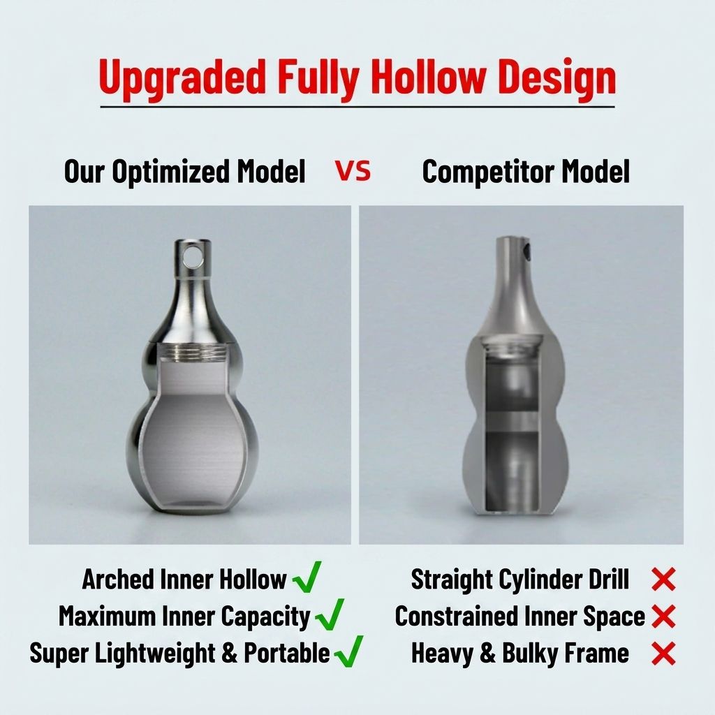 ที่ใส่ยาเม็ดรูปน้ำเต้าไทเทเนีย - Pill Fob Capsule บทวิจารณ์และราคา