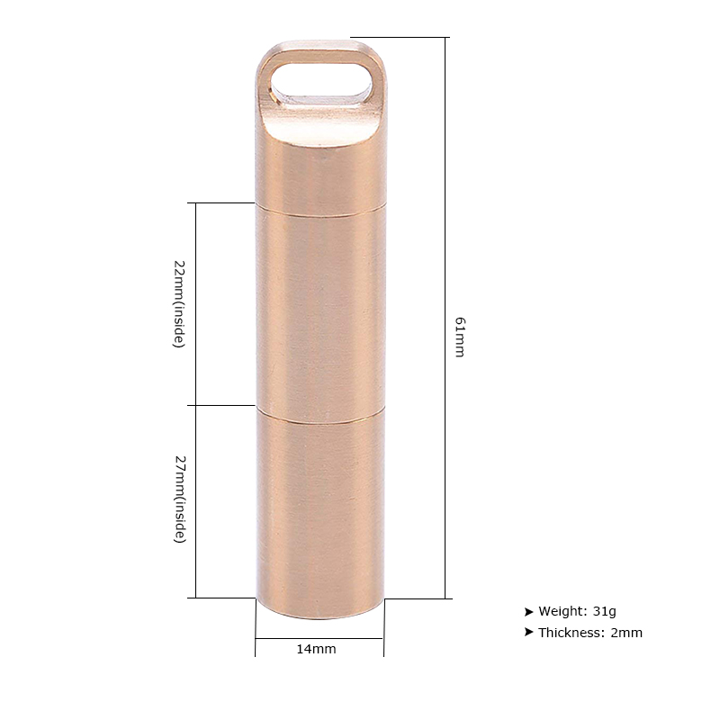 กันน้ำทองเหลือง Airtight Water - Pill Fob Capsule บทวิจารณ์และราคา