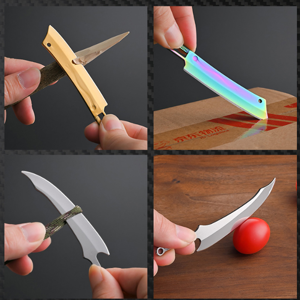 มีดไทเทเนียมขนาดเล็ก - มีดพกพา - Edc Carry Pocket Knife บทวิจารณ์และราคา