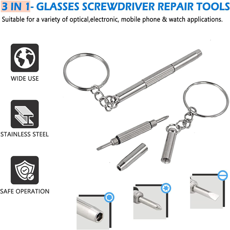 มินิมือแว่นตาไขควง 3-in-1 ชุดซ - Micro Screwdriver Kit บทวิจารณ์และราคา