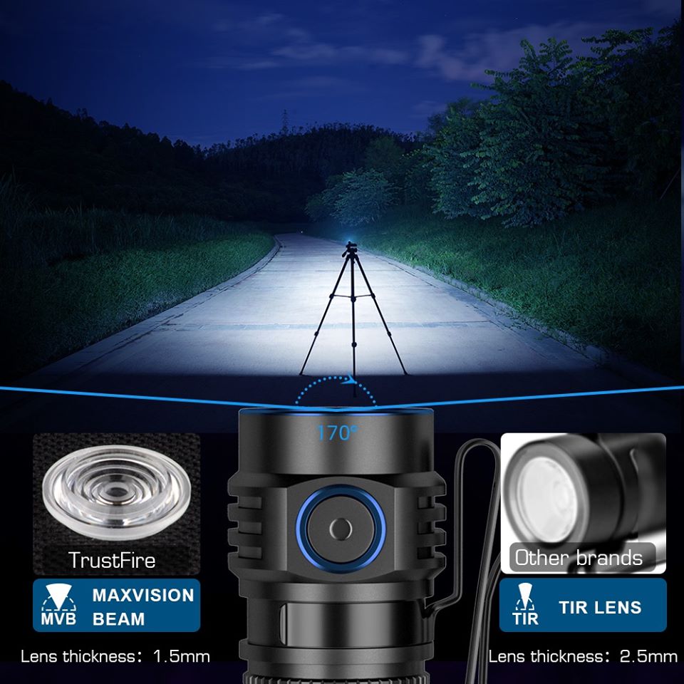 Trustfire MC1 USB ชาร์จไฟฉาย 1 - Edc Everyday Carry บทวิจารณ์และราคา